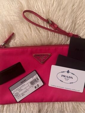 NWT; Prada Tessuto Nylon Wristlet Pouch

Perfect condition